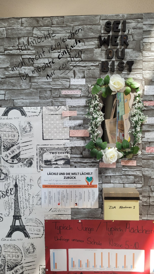 Ausstellungswand "Sei wer du bist"