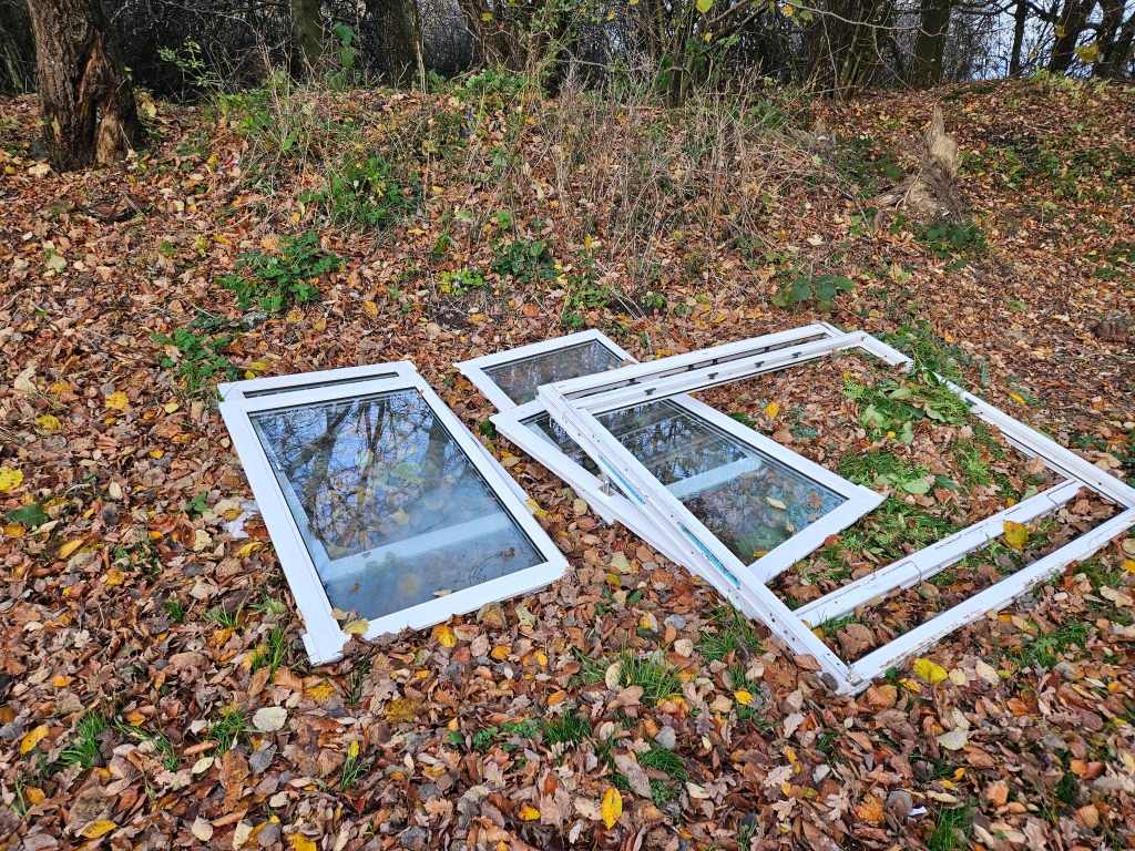 Fenster auf dem Parkplatz an der Hoscheiter Straße