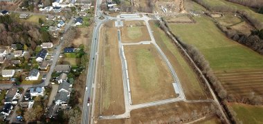 Luftaufnahme vom Baugebiet