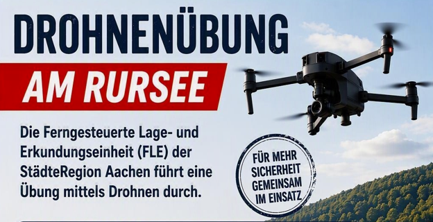 Drohnenübung am Rursee