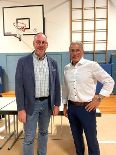 Ortsvorsteher Andreas Hermanns und Bürgermeister Bernd Goffart
