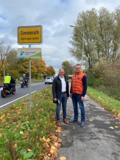 Bürgermeister Bernd Goffart und Ortsvorsteher Stefan Haas in Simmerath