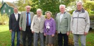 v.l.n.r.: Bernd Goffart, Hans-Josef Hilsenbeck, Eheleute Keischgens, Ulrich Offermann, Georg Stollenwerk
