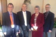 v.l.n.r.: Bruno Nellessen, Eheleute Lutterbach, Karl-Heinz Hermanns