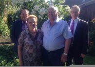 v.l.n.r. Günter Scheidt, Eheleute Offermann, Karl-Heinz Hermanns