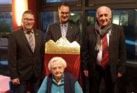 Maria Offermann mit Bernd Goffart, Stefan Haas und Hans-Josef Hilsenbeck