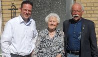 90. Geburtstag Gisela Asch v.l.n.r.: Sander Lutterbach, Gisela Asch, Norbert Brewer
