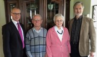 90. Geburtstag Ruth Völl v.l.n.r.: Karl-Heinz Hermanns, Eheleute Völl, Franz-Josef Hammelstein