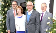 Goldhochzeit Egon Alfons und Maria Elisabeth Offermann v.l.n.r.: Stefan Haas, Eheleute Offermann, Karl-Heinz Hermanns