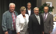 Goldhochzeit Georg und Elsiabeth Breuer v.l.n.r.: Bernd Goffaart, Eheleute Förster, Günter Scheidt