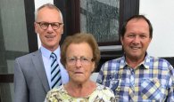90. Geburtstag Gertrud Nießen v.l.n.r.: Karl-Heinz Hemanns, Gertrud Nießen, Günter Scheidt
