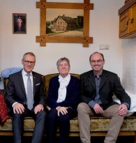 90. Geburtstag Johanna Stollenwerk vlnr. Bürgermeister Karl-Heinz Hermanns, Johanna Stollenwerk und Ralph Löhr.