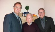 95. Geburtstag Paul Pelzer v.l.n.r.: Stefan Haas, Paul Pelzer, Bernd Goffart