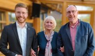 90. Geburtstag Koleta Frings v.l.n.r.: Daniel Scheen-Pauls MdL, Koleta Frings, Andreas Hermanns
