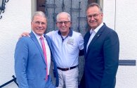 90. Geburtstag Alfons Nießen v.l.n.r.: Bernd Goffart, Alfons Nießen, Stefan Haas