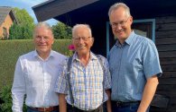 90. Geburtstag Joseph Taeter v.l.n.r.: Bernd Goffart, Joseph Taeter, Stefan Haas