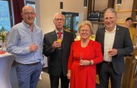 Goldhochzeit Peter und Elisabeth Berners v.l.n.r.: Christoph Poschen, Eheleute Berners, Bernd Goffart