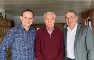 v. l. n. r.: Sander Lutterbach, Heinrich Hamacher, Bürgermeister Bernd Goffart