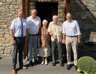 v. l. n. r.: Sascha Schmitz, Axel Wirtz, Erna und Erich Breidenich, Bernd Goffart