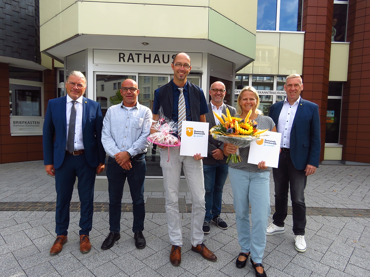 v. l. n. r.: Bernd Goffart, Udo Carl, André Koll, Günter Kaulen, Ute Hürtgen, Manfred Nellessen