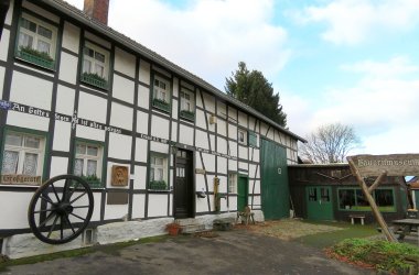 Ansicht des Bauernmuseum, das ein Fachwerkhaus ist