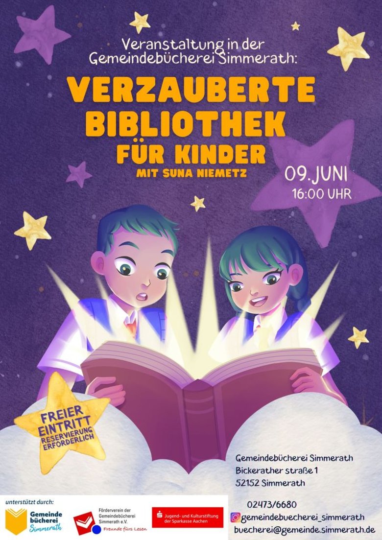 Verzauberte Bibliothek für Kinder mit regina sommer - 1 Verzauberte Bibliothek für Kinder mit regina sommer - 1